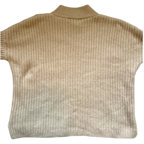 Madewell Womans Small Tan Ribbed Cashmere Sweater - Picture 9 of 13